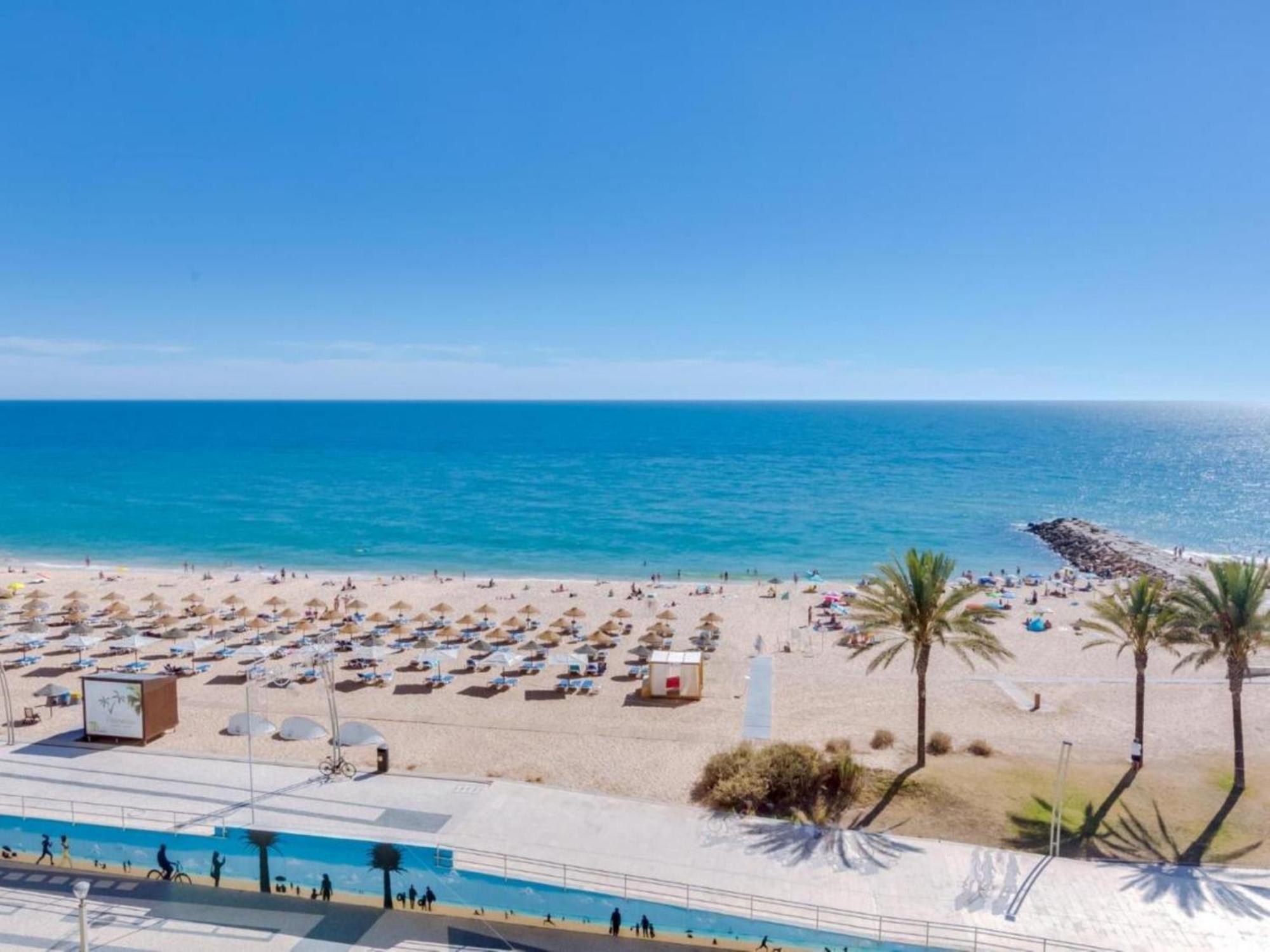 Carteia Superb Front Beach Flat Sea View Balcony Куартейра Екстериор снимка